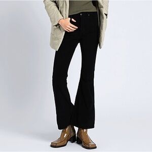 Topshop High Waisted Cropped Corduroy Flares / Bellbottom Pants